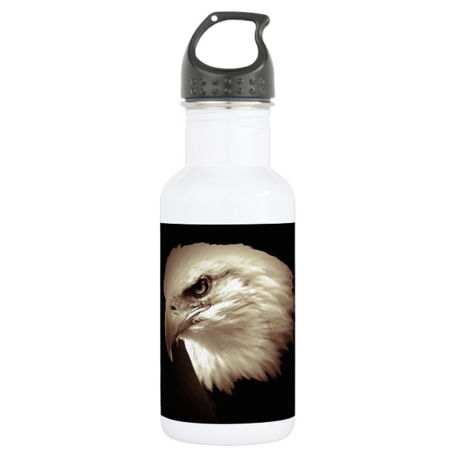 Sepia Bald Eagle 532 Ml Water Bottle (Front)