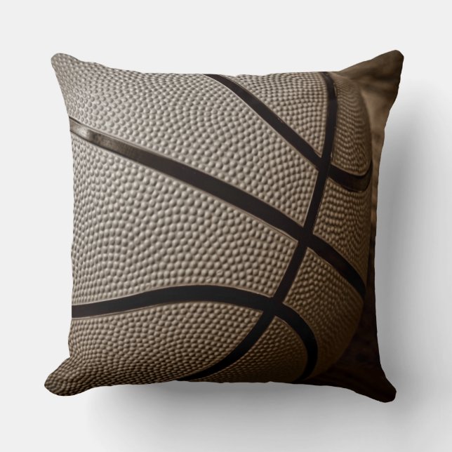 Sepia Basketball Cushion (Front)