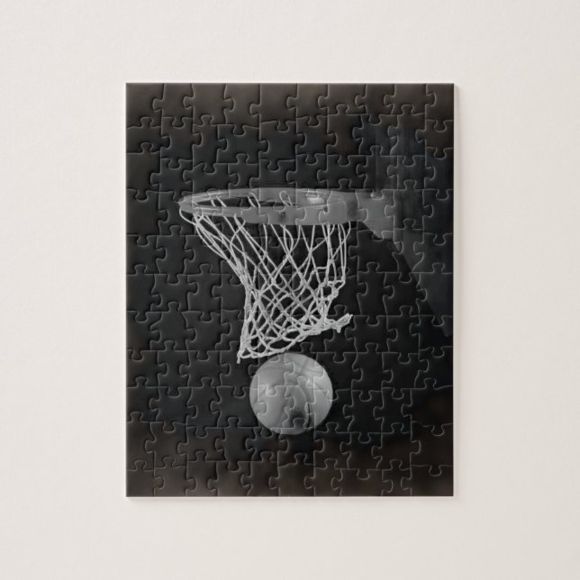 Sepia Basketball Jigsaw Puzzle (Vertical)