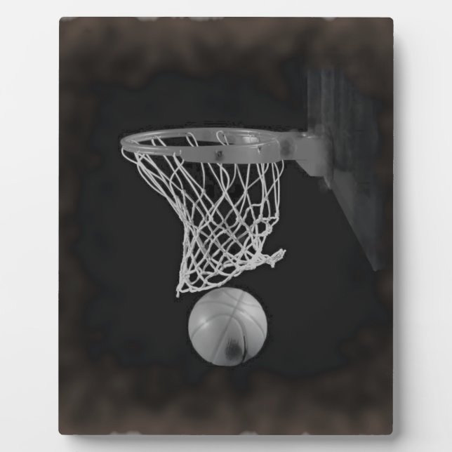 Sepia Basketball Plaque (Front)