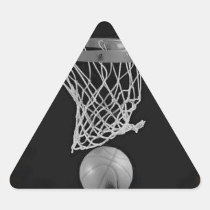 Sepia Basketball Triangle Sticker