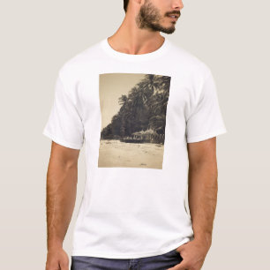 Sepia beach t shirt