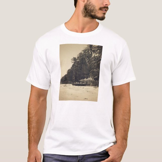 Sepia beach t shirt (Front)