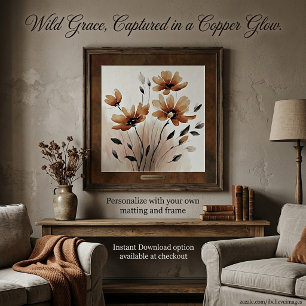 Sepia blooms poster
