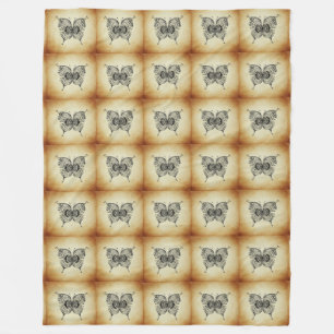 Sepia butterfly wing pattern customise girly angel fleece blanket