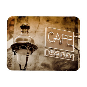 Sepia cafe sign, Paris, France Magnet