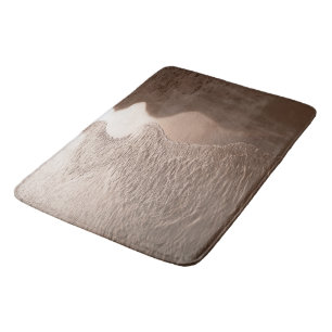 Sepia Caribbean Shoreline Waves 1 Bath Mat