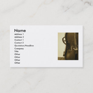 Sepia Cello business card