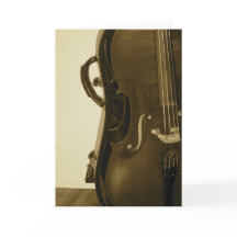 Sepia Cello greeting card