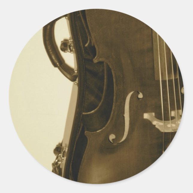 Sepia Cello sticker (Front)