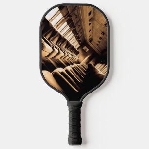 Sepia Chairs Photograph Pickleball Paddle