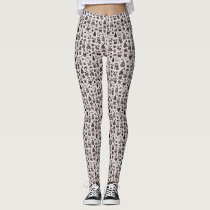 Sepia Christmas Pattern Leggings