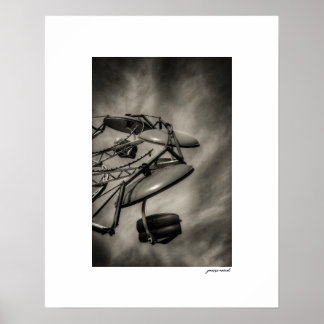 Sepia County Fair Ride Poster Print