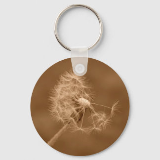 Sepia Dandelion Keychain