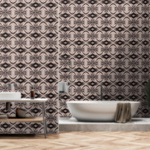 Sepia eye-like geometric M-size pattern