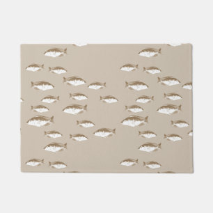 Sepia fish doormat