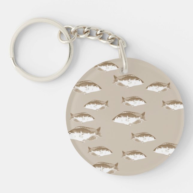 Sepia fish key ring (Front)