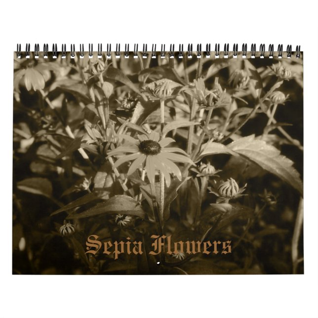 Sepia Flowers Calendar (Cover)