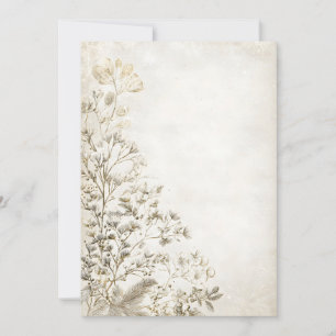 Sepia Foliage Top Fade   Rustic Autumn–Winter Invi Invitation