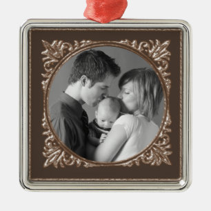 Sepia Frame Metal Ornament