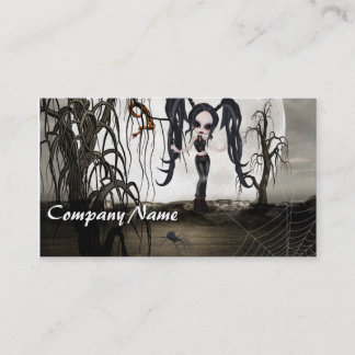 Sepia Goth Girl Business Card