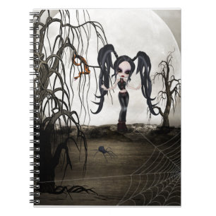 Sepia Goth Girl Notebook