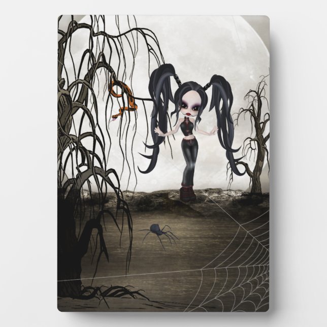 Sepia Goth Girl Plaque (Front)