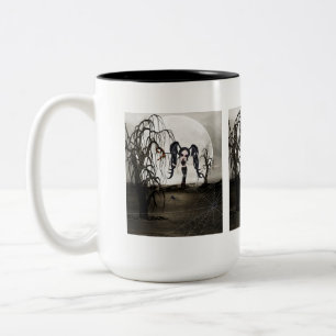 Sepia Goth Girl Two-Tone Coffee Mug