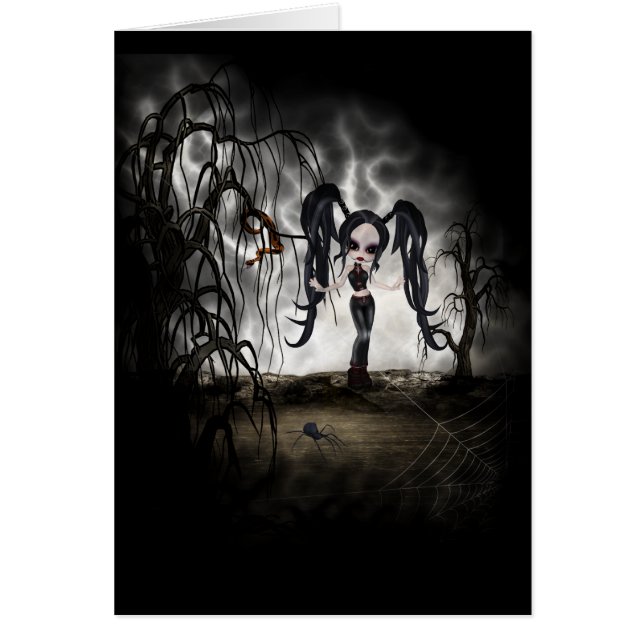 Sepia Goth Girl Vignette (Front)