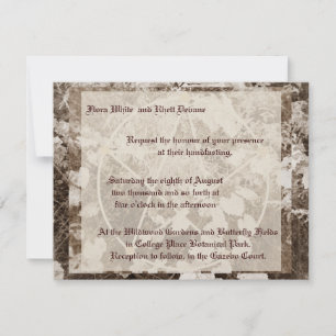 Sepia Grapevine Wedding/Handfasting Pentacle Suite Invitation