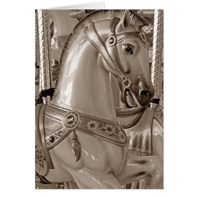 Sepia Horse All Occasions Blank Inside Greeting  (Front)