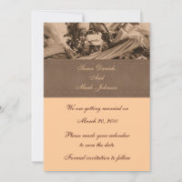 Sepia Indian Corn Fall Wedding Save The Date