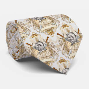 Sepia knight Shield Tie