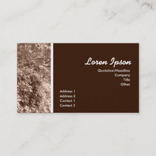 Sepia Leaves Business Card