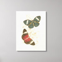 Sepia Leaves with Colourful Butterflies