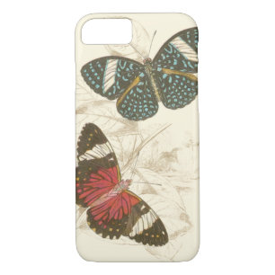 Sepia Leaves with Colourful Butterflies iPhone 8/7 Case