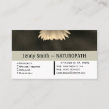 Sepia Lily  Naturopath Appointment Business Card