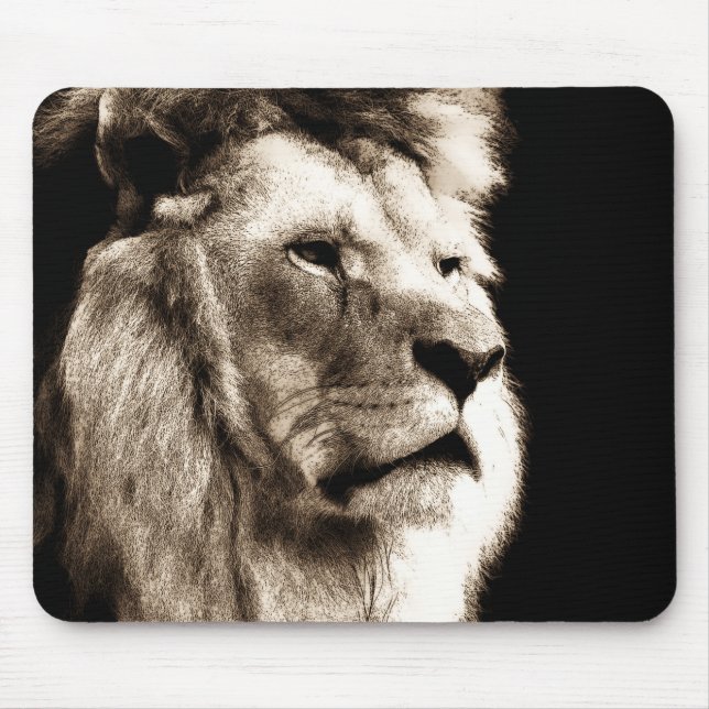 Sepia Lion Mouse Pad (Front)