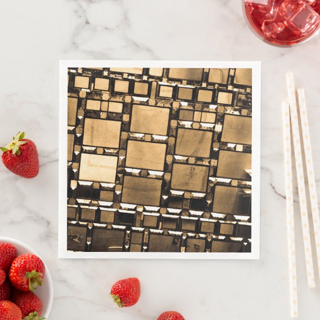 Sepia Mirrors Napkin (Insitu)