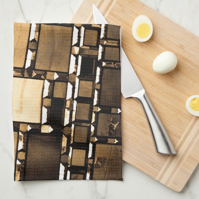 Sepia Mirrors Tea Towel (Quarter Fold)