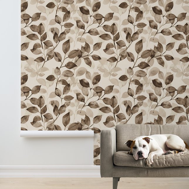 Sepia Monochrome Leaves Brown Leaf Wallpaper (Creator Uploaded)