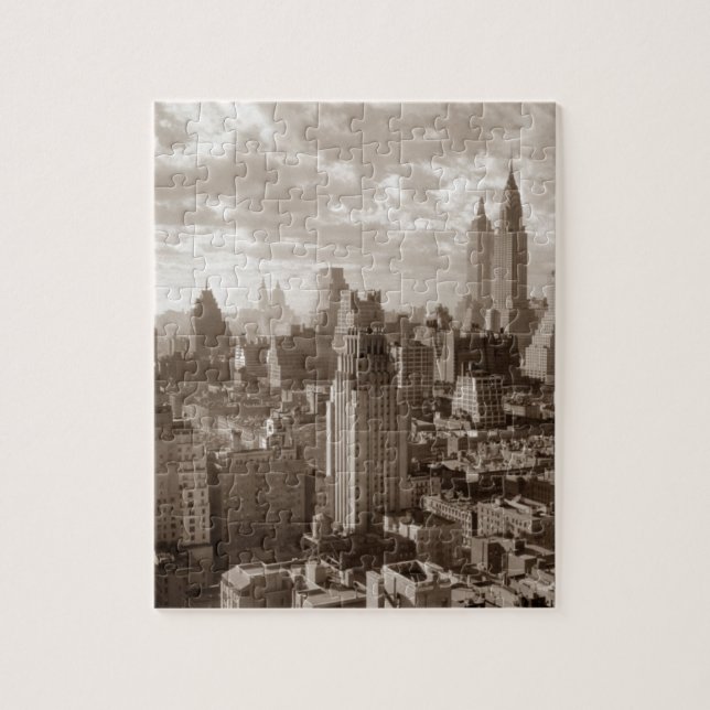 Sepia New York City Jigsaw Puzzle (Vertical)
