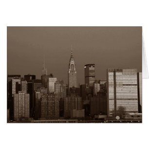 Sepia New York City Skyline