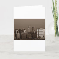 Sepia New York City Skyline
