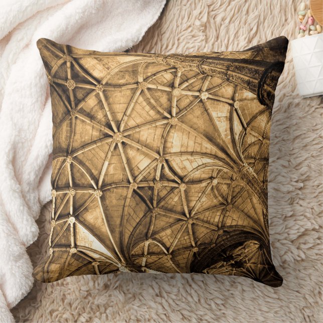 Sepia Portuguese Ceiling  Cushion (Blanket)