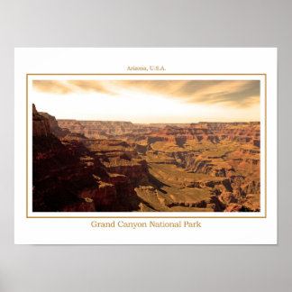 Sepia Poster of the Grand Canyon