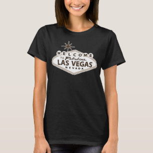 Sepia Retro Las Vegas Welcome Sign T-Shirt