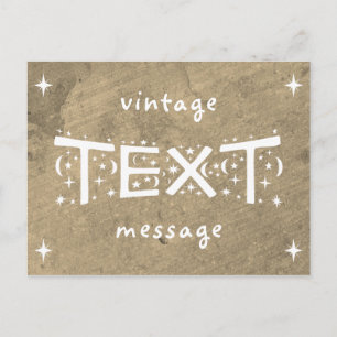 Sepia Rock Vintage Text Message Postcard