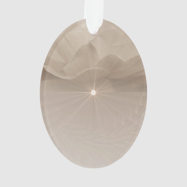 Sepia Rose Art Ornament (Back)