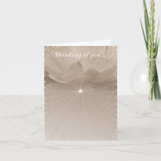 Sepia Rose Art Thinking Of You Card (Front)
